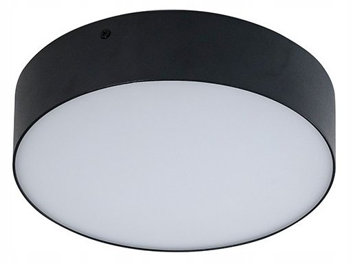 

Czarny okrągły plafon natynkowy Monza 22cm