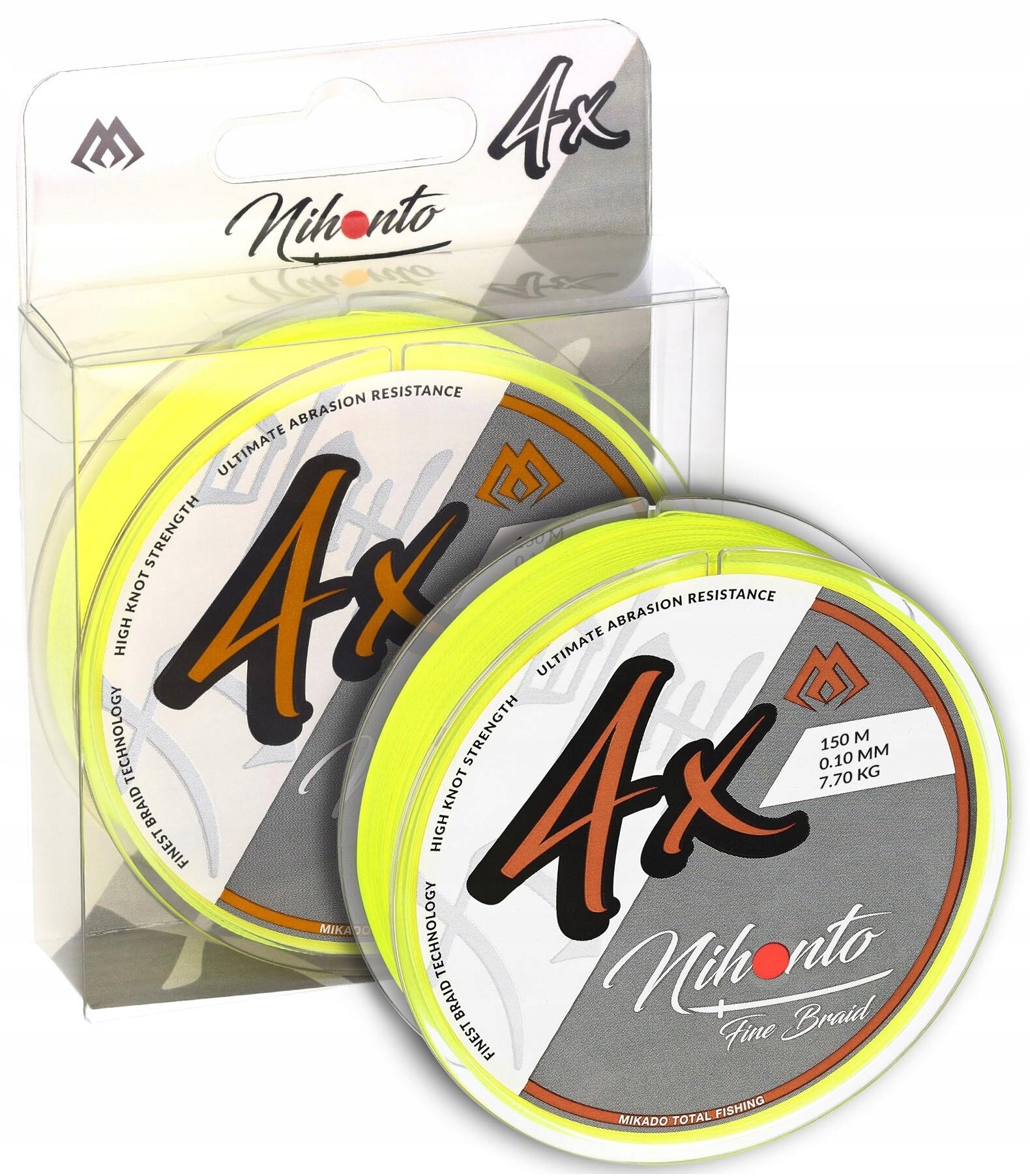 Plecionka Mikado Nihonto Fine Braid Żółta x4 0,08 mm x 150 m
