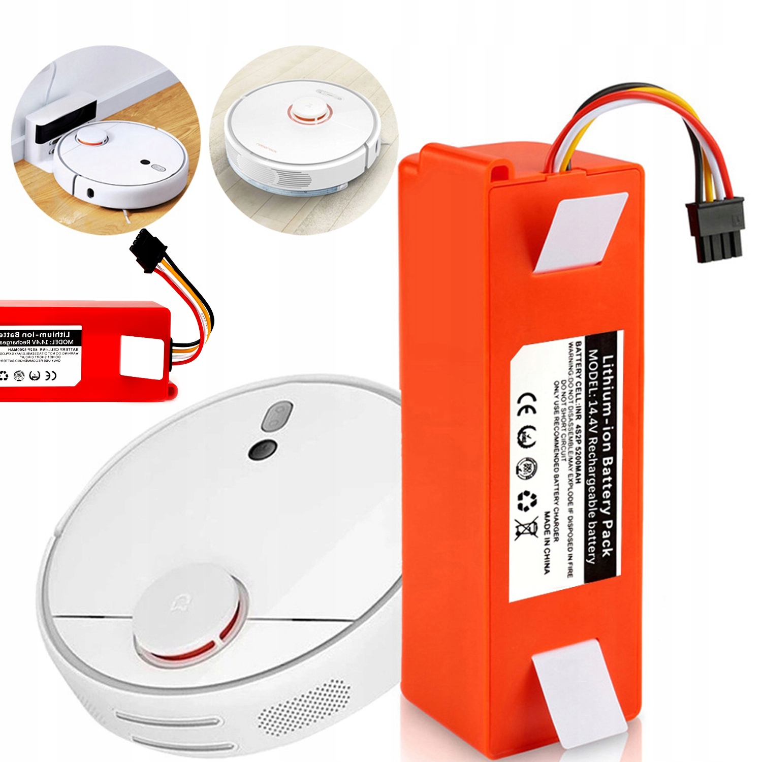 Vyměnitelná Baterie Akumulátor Pro Xiaomi Roborock S50/S51/S55 Výkonná 5200 Mah