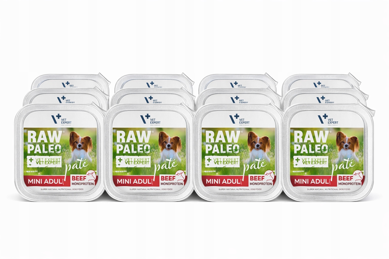 Raw Paleo Hovězí paštika pro dospělé psy malých plemen 150g 12 Ks
