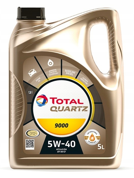 Olej Total Quartz 5W40 5 L 9000 A3/B4 Sn/cf 229.5 502.00 505.00 Pors