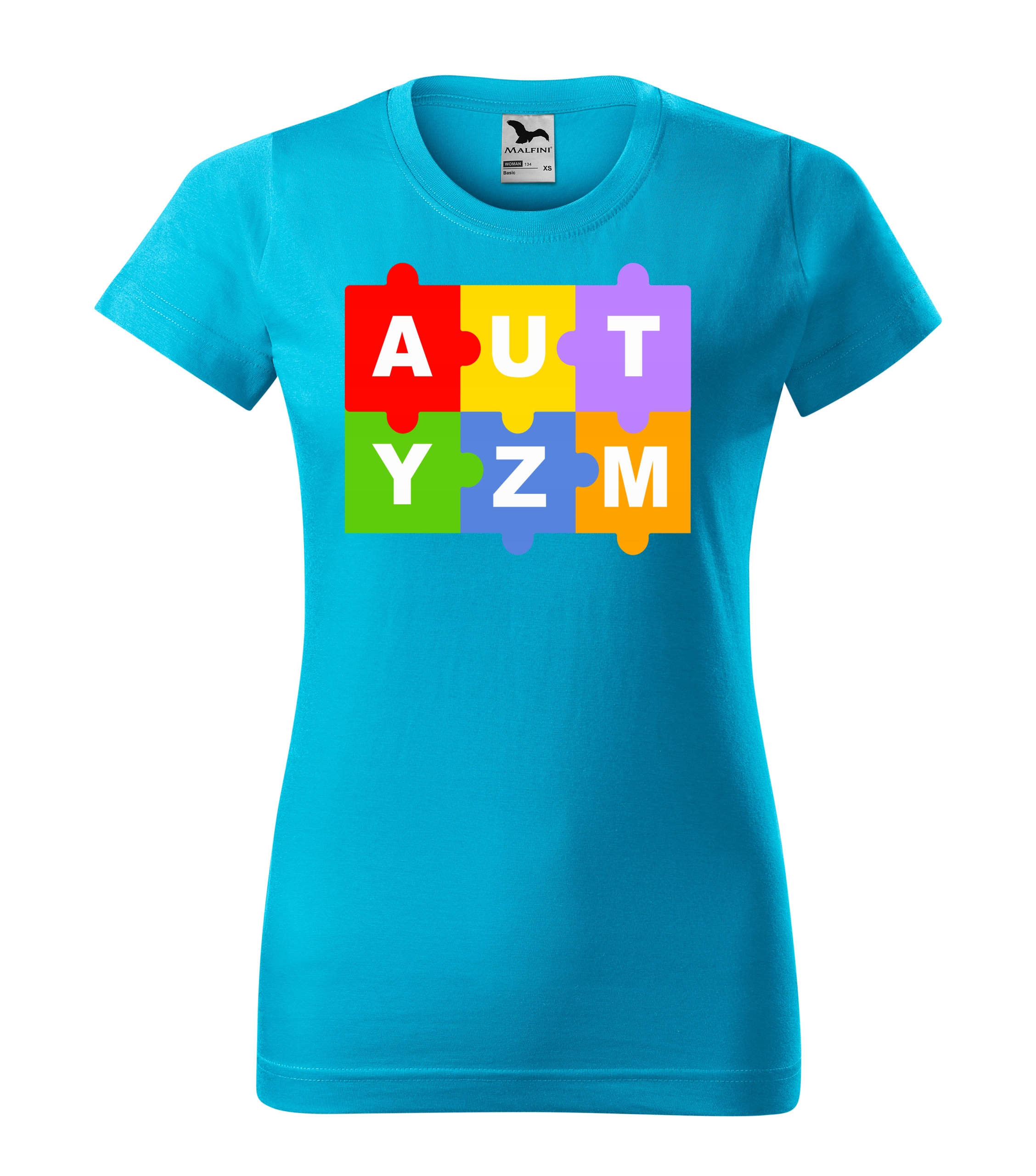 Koszulka damska t-shirt AUTYZM PUZZLE XXL