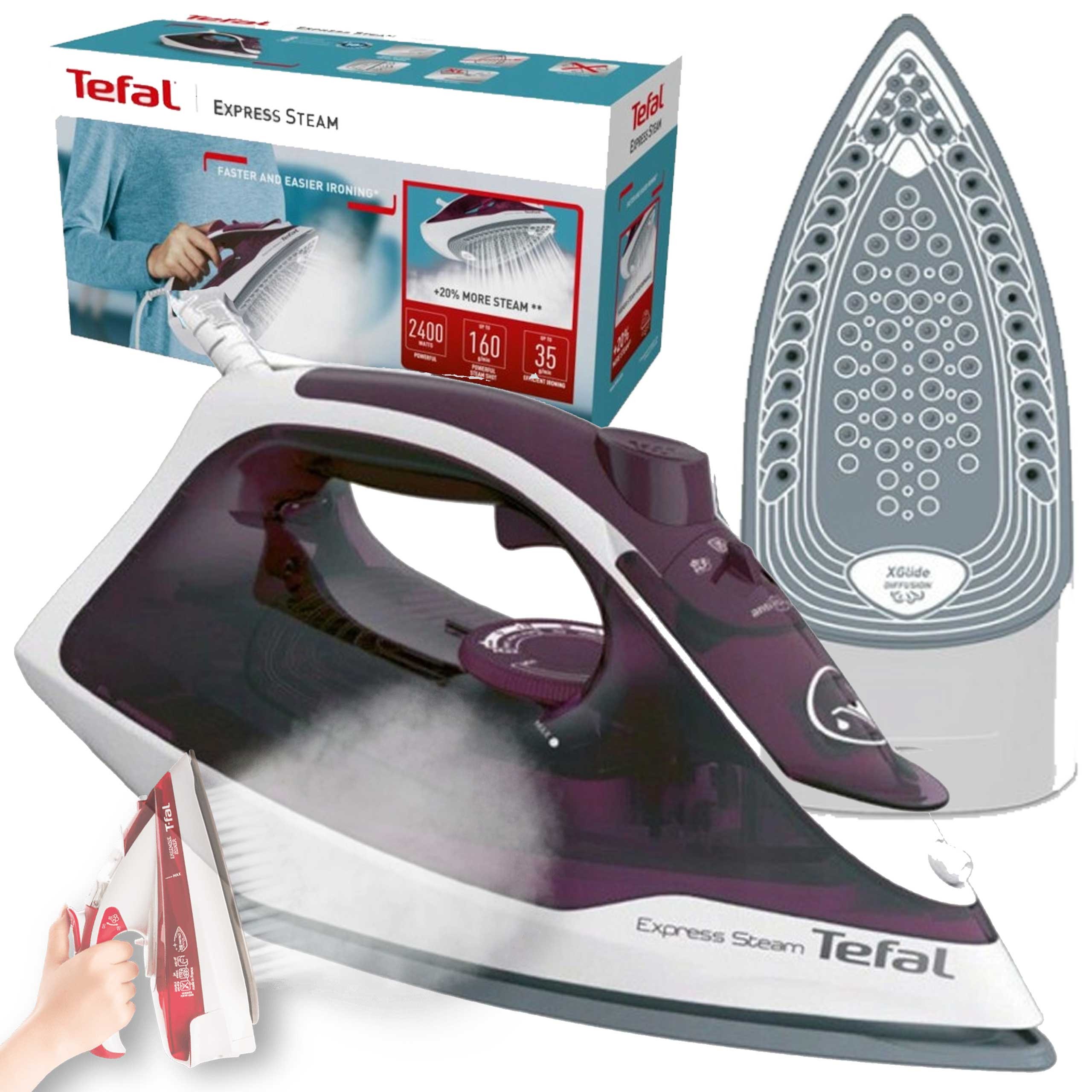 Żelazko Parowe Tefal Express Steam FV2835 2400W Prasowanie W Pionie