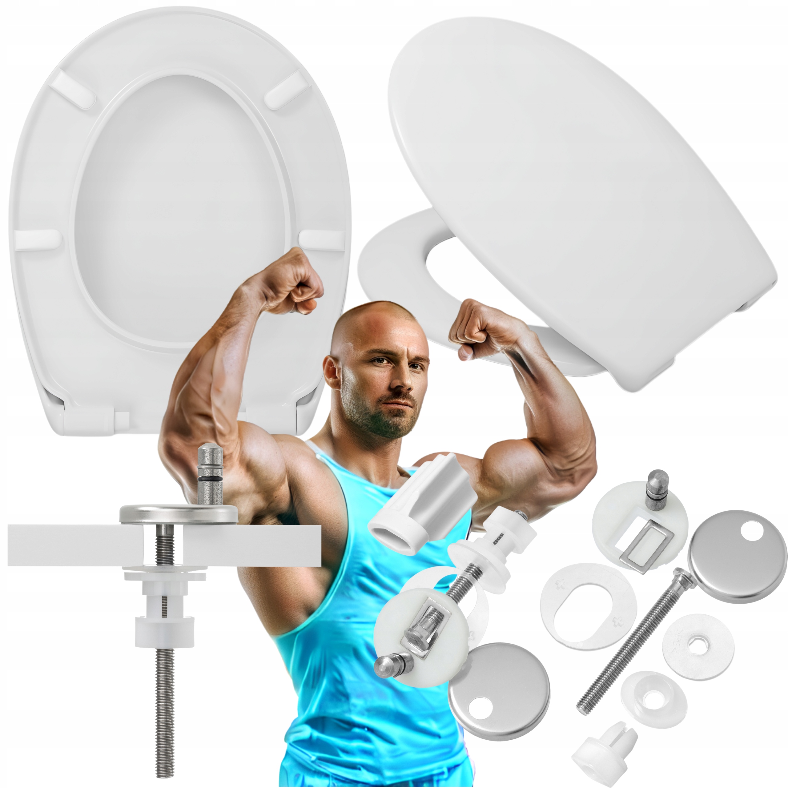 Wc sedátko s pomalým sklápěním, univerzální Cersanit Kolo Roca Mocná