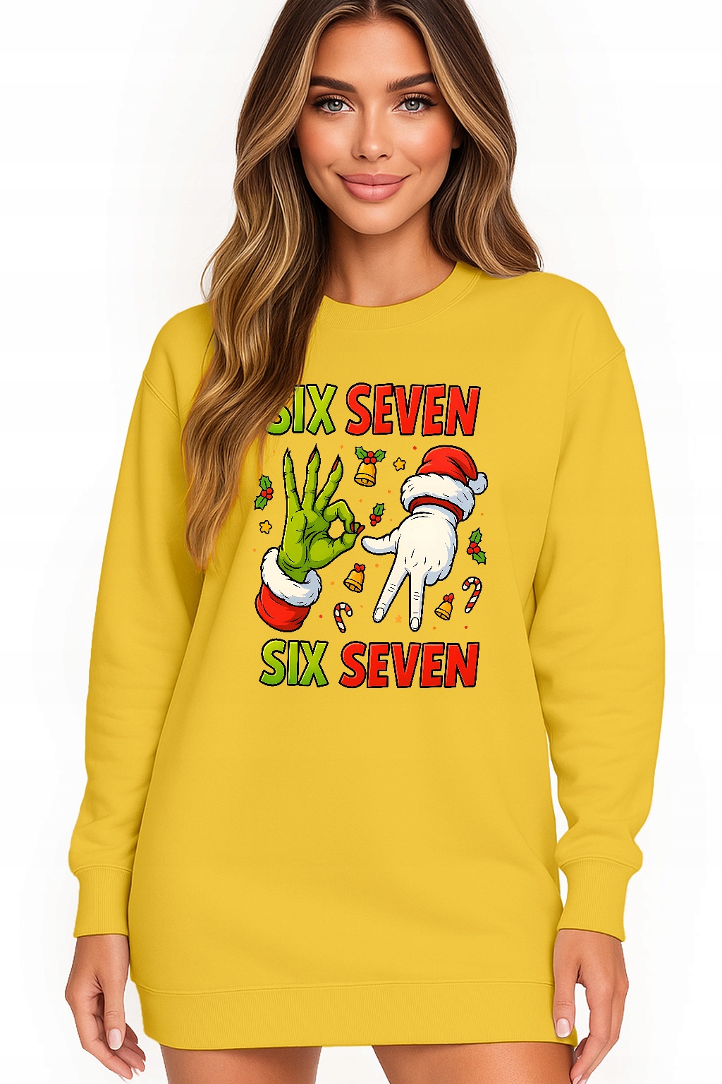 Mikina Vánoční Oversize Šaty Six Seven 67 Dárek K Vánocům S