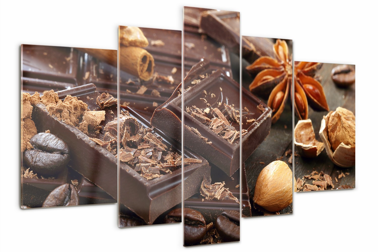 

Obraz szklany duży tryptyk na ścianę Czekolada
