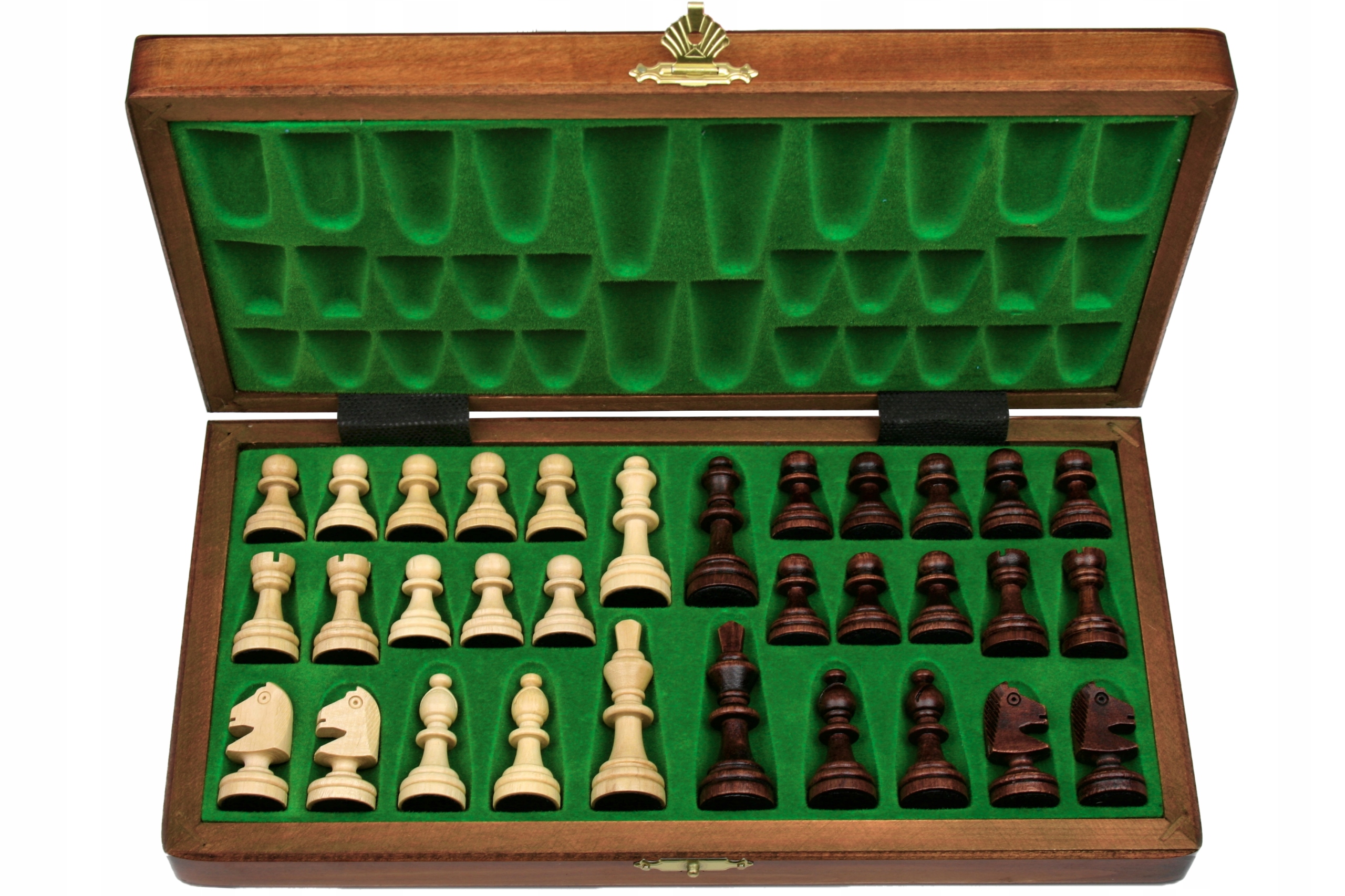 Szachy drewniane MAGNETYCZNE 28 cm - INTARSJA Producent Filipek