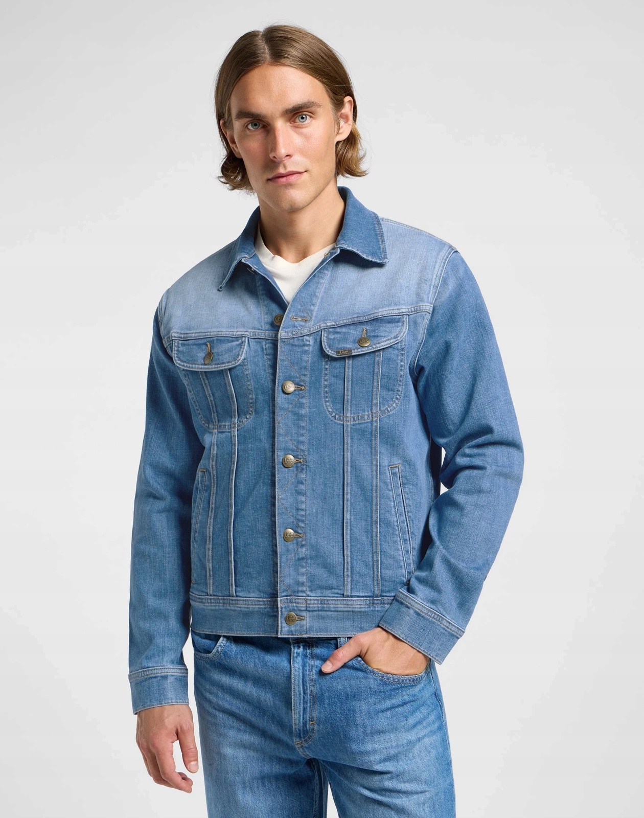 Pánská bunda Lee Rider Jacket Worn Indigo 112363866 XL