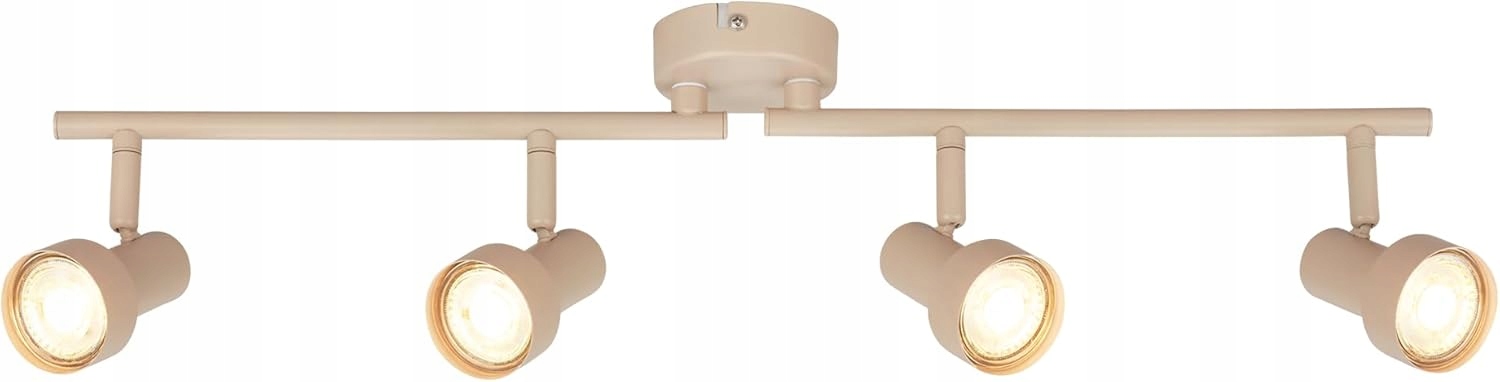 Stropní Svítidlo Bodové 4x GU10 Nastavitelné Reflektory 60,5 CM Beige