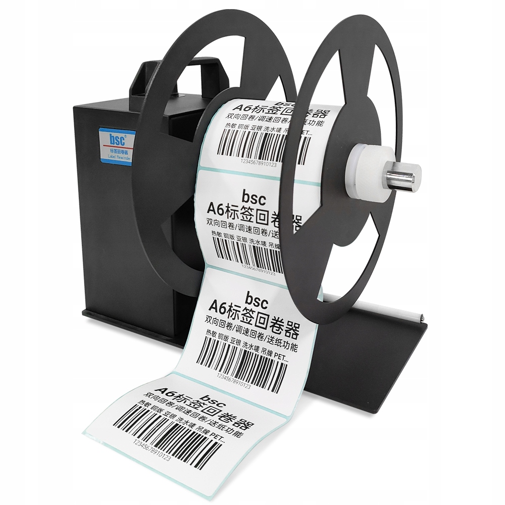 Automatický navíječ – odvíječ, podavač štítků Bsc A6, navíječ štítků