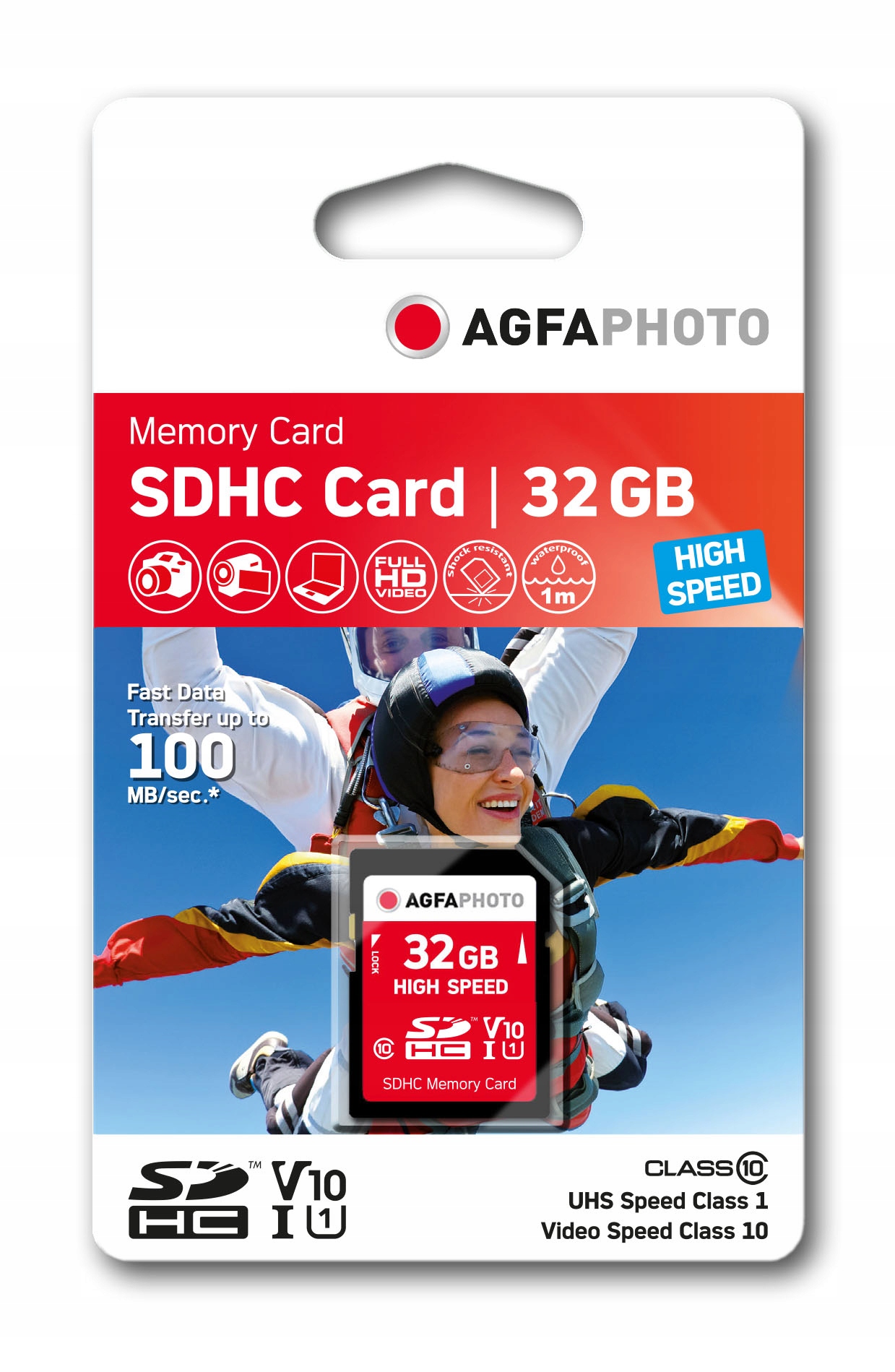 KARTA PAMIĘCI AGFA SDHC SD HC 32GB 32 GB CLASS 10 100MB/s V10 Kod producenta SB6035