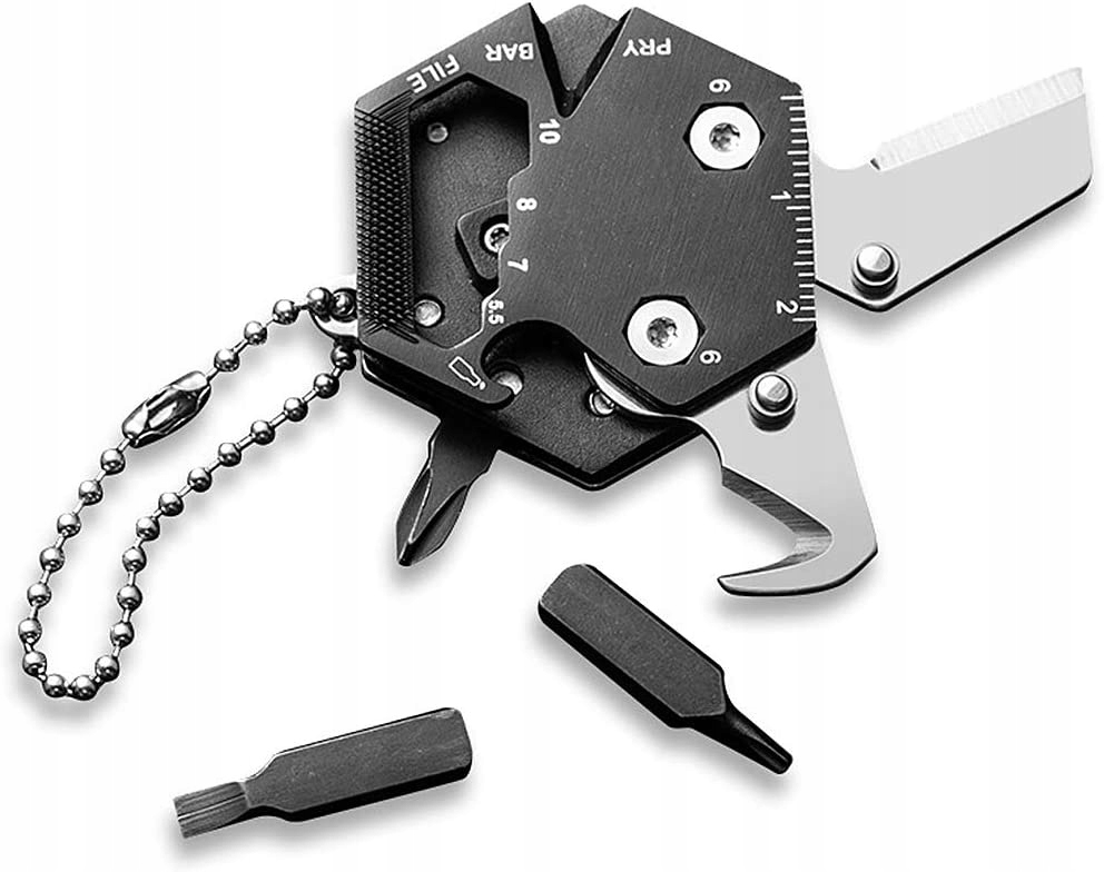 Multitool Brelok 14 W 1 Ostrze Śrubokręt Przecinak