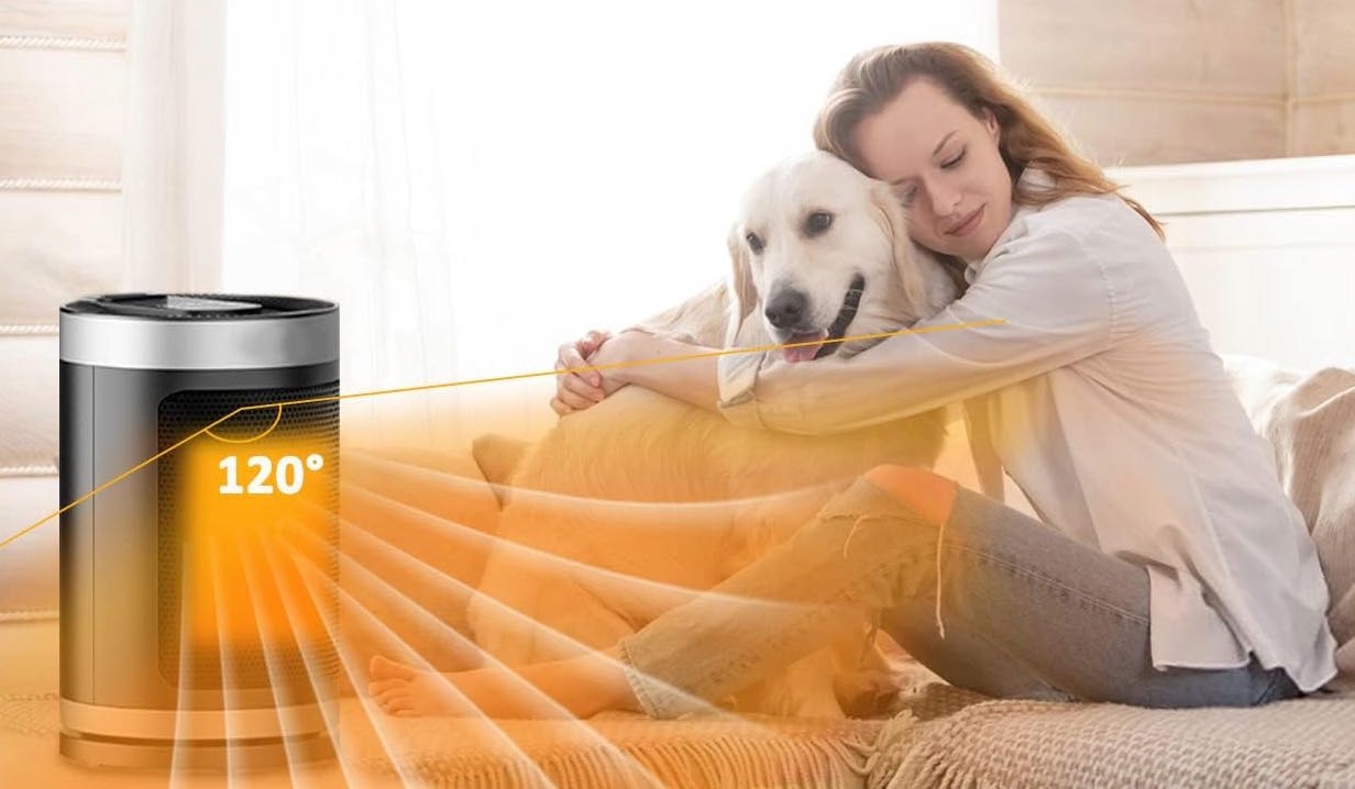 Piecyk Grzejnik Farelka Termowentylator PTC 1500w z OSCYLACJAMI Marka MatMay