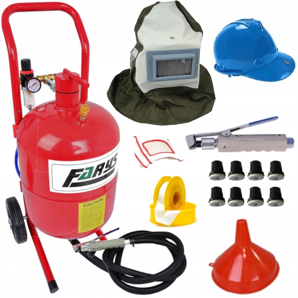 Мобильный сифонный пескоструйный аппарат 19л + защитная маска