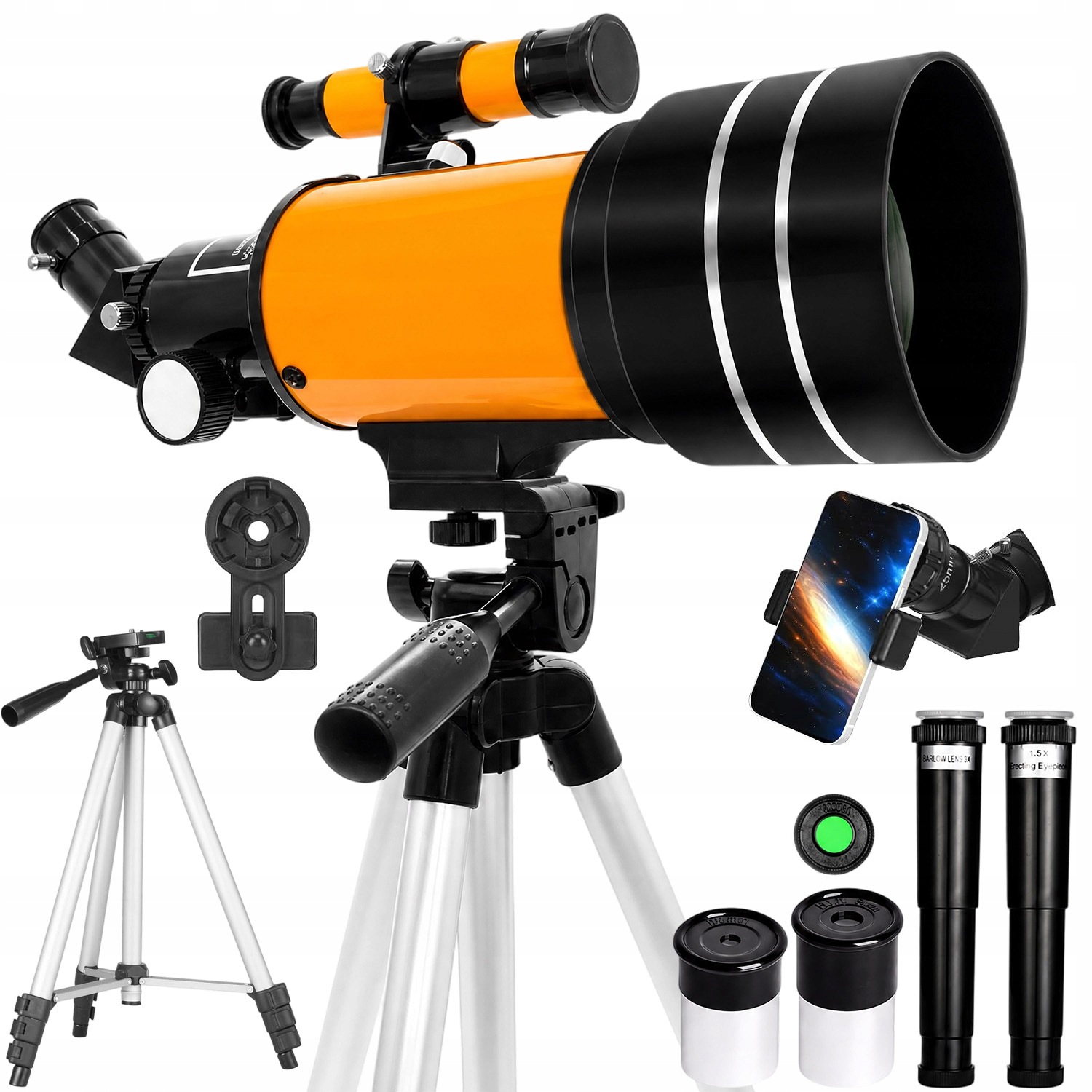 Astronomický Teleskop Dalekohled 70 MM Zoom 150X Přenosný Výsuvný Stativ
