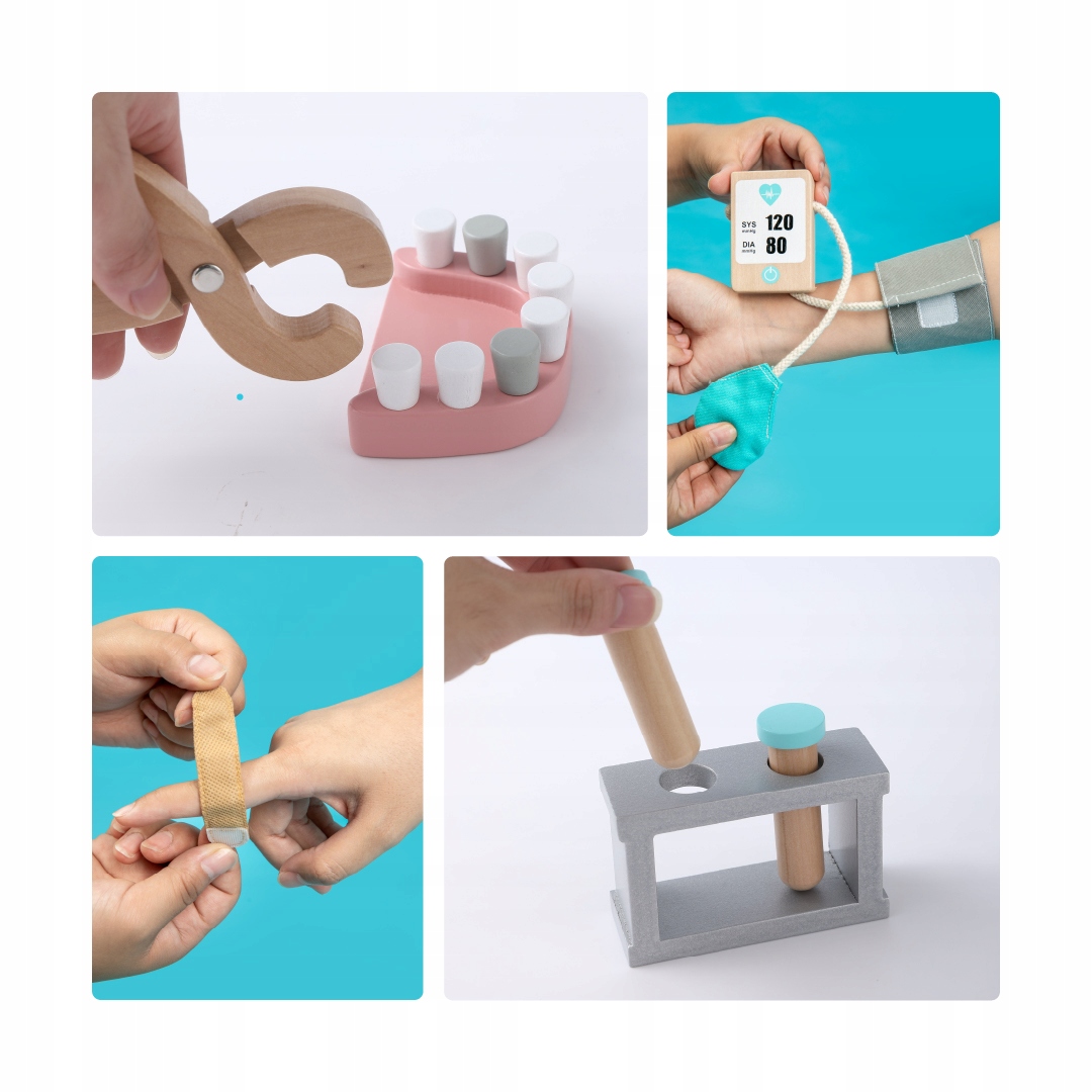 UMU Deluxe Drewniany Zestaw Lekarski dla Dzieci 36 szt Kod producenta #1287