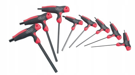 WKRĘTAKI IMBUSOWE Z RĘKOJEŚCIĄ ZESTAW 8 ELEMENTY