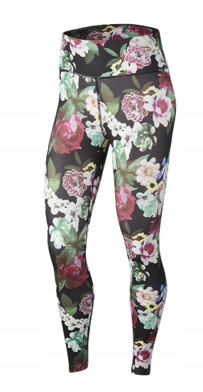Sportovní legíny The Nike One Květinový vzor Přiléhavé CU6099-010 vel. Xs