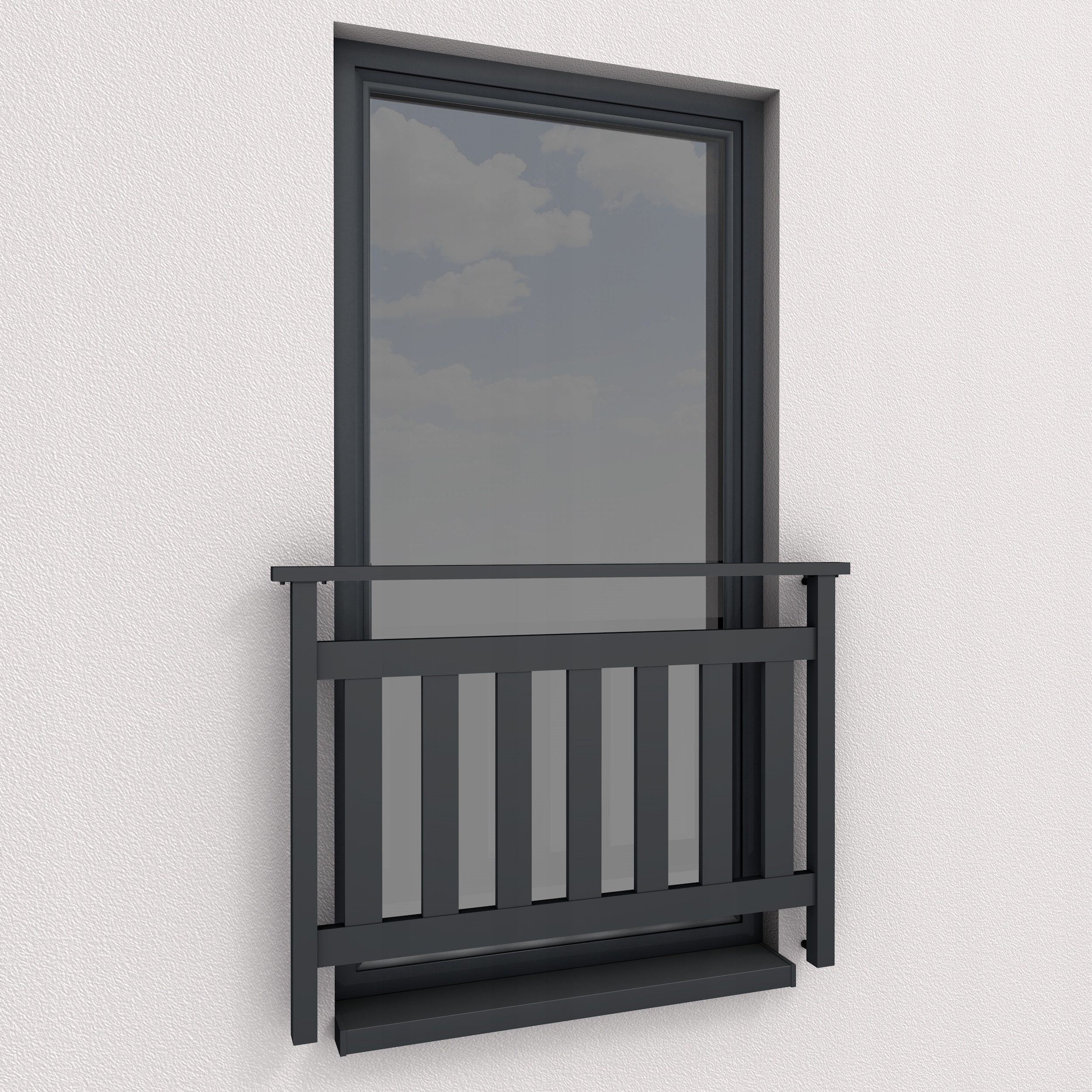 Francúzsky hliníkový zábradliový balkón AluVert 100 cm Ral
