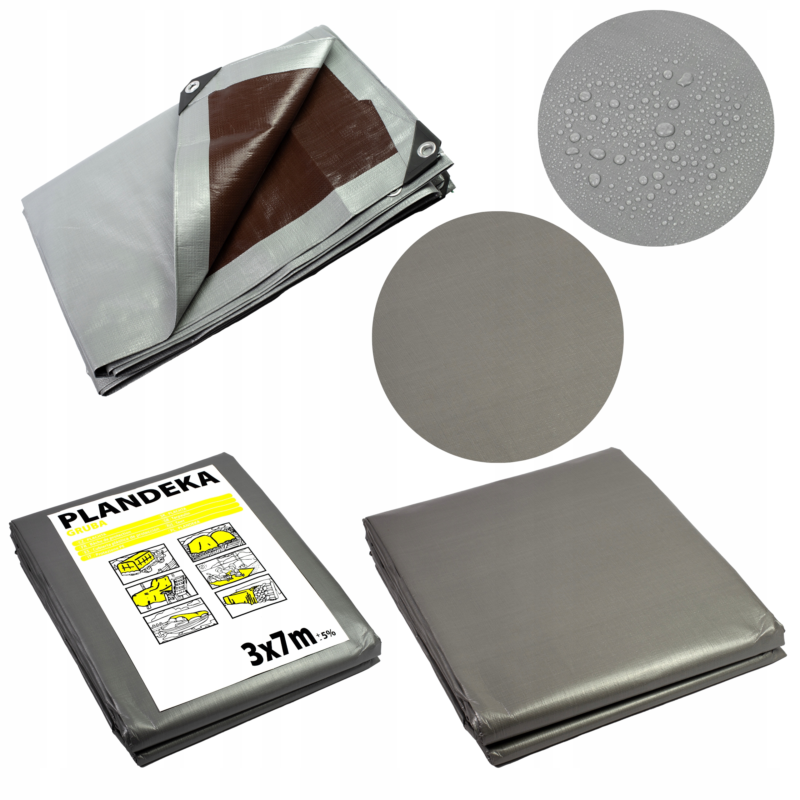 Plachta 4X6 Hrubá Plachta 210 g Mrazuvzdorná Uv+