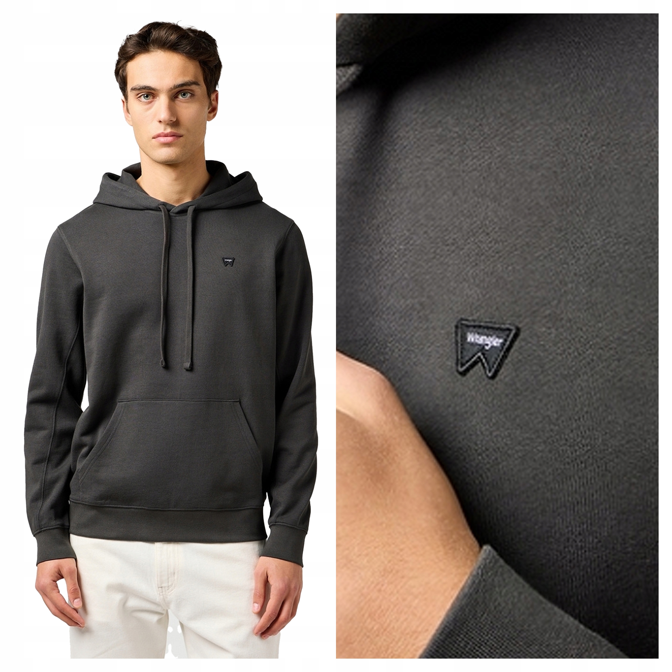 Wrangler Sign Off Hoodie 4XL Pánská mikina nerozepínací