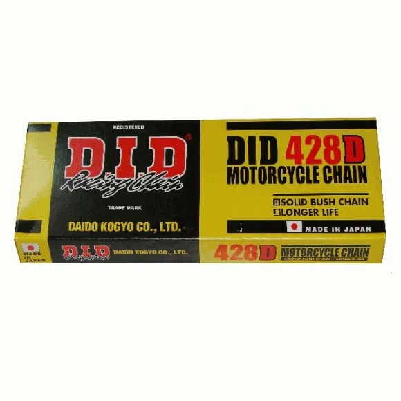 D.I.D Łańcuch Napędowy Moto DID 428 Bez O-ring (1882DAN) (rozkuty+ogniwo)