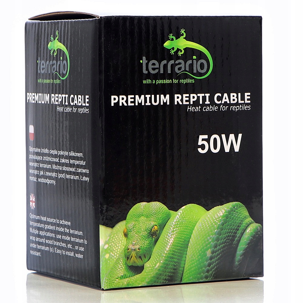 Terrario Premium Repti Cable 50W – vodotěsný topný kabel pro...