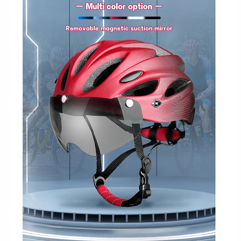 ВЕЛОШЛЕМ Регульований 56-64 см для чоловічих та жіночих велосипедів зі світлодіодним ліхтарем