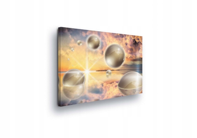 Obraz 80x60 Úsvit/soumrak slunce sféry modré koule klid sen