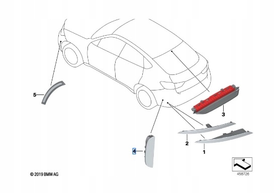 BMW X6 F86 M Tylna lampa przeciwmgielna 63147850007 7850007 Numer katalogowy części 63147850007