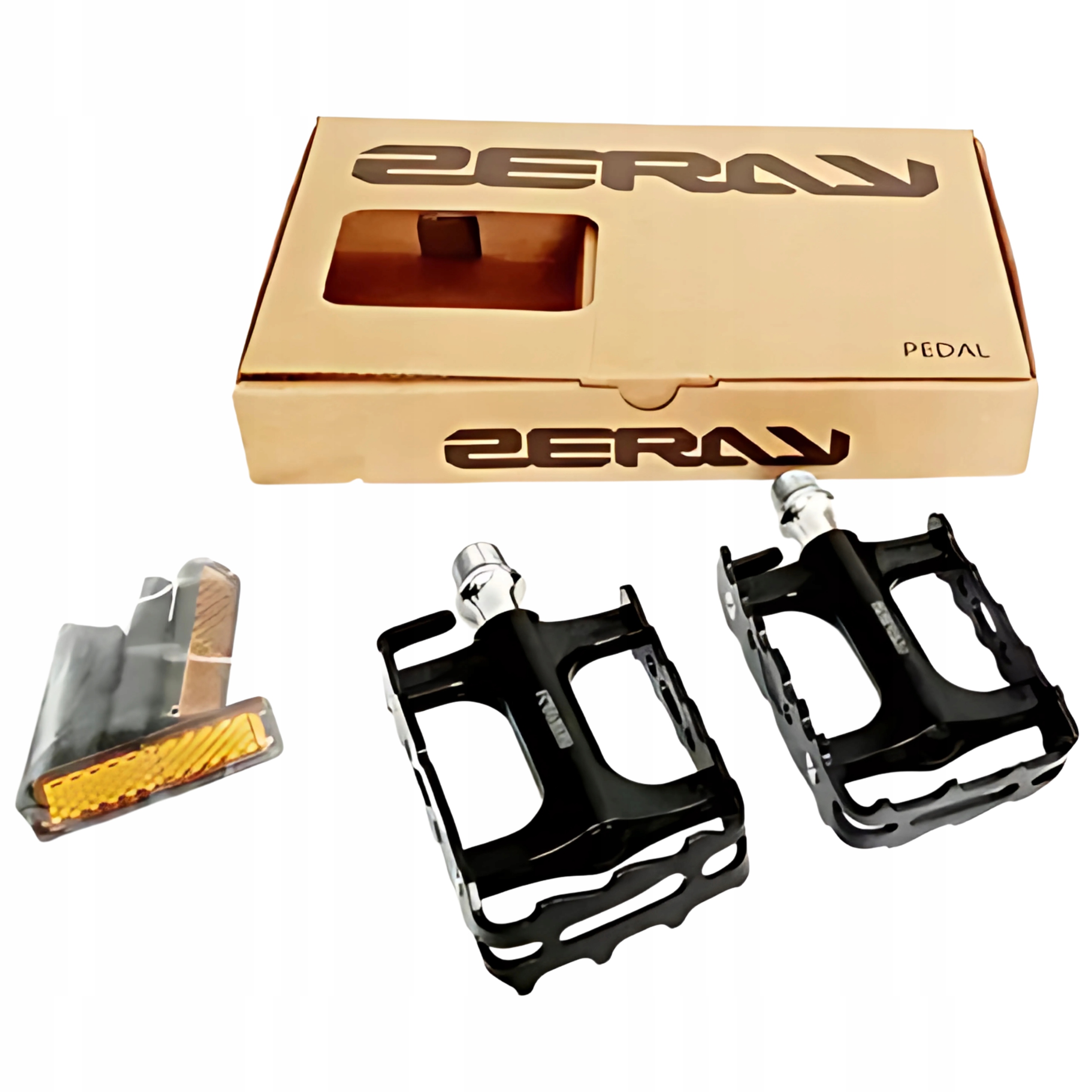 Platformové pedály Zeray Mtb, hliníkové, CrMo osa, s odrazkami, strojová ložiska