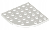 

Lego 6003 płytka zaokrąglona 6x6 biały 10 szt N