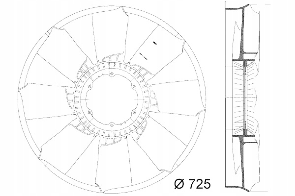 MAHLE WIATRAK WENTYLATORA MERCEDES ATEGO ATEGO 2 AXOR AXOR 2 UNIMOG