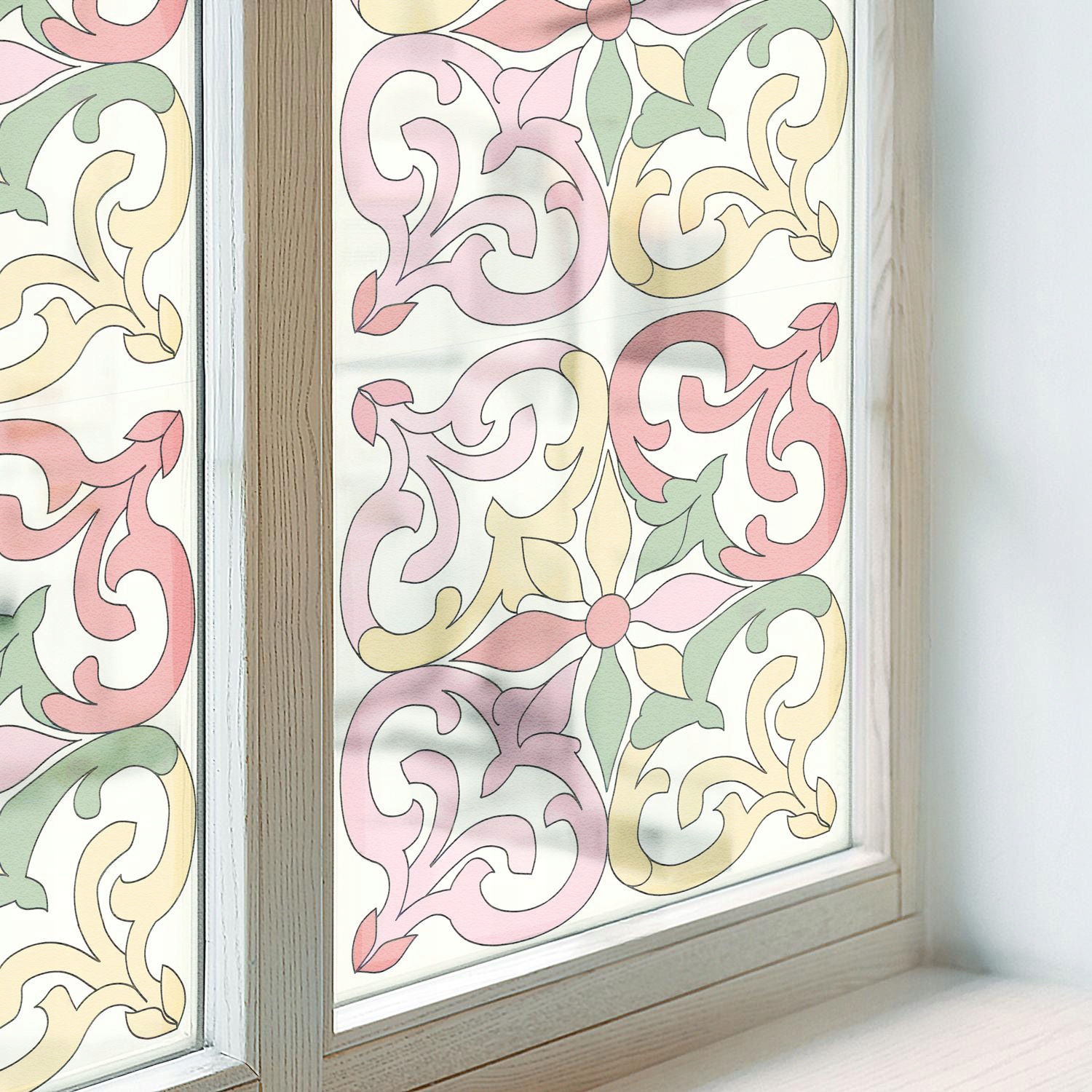 Fólie Okenní Samolepicí Ochrana soukromí Květinové ornamenty 100x116