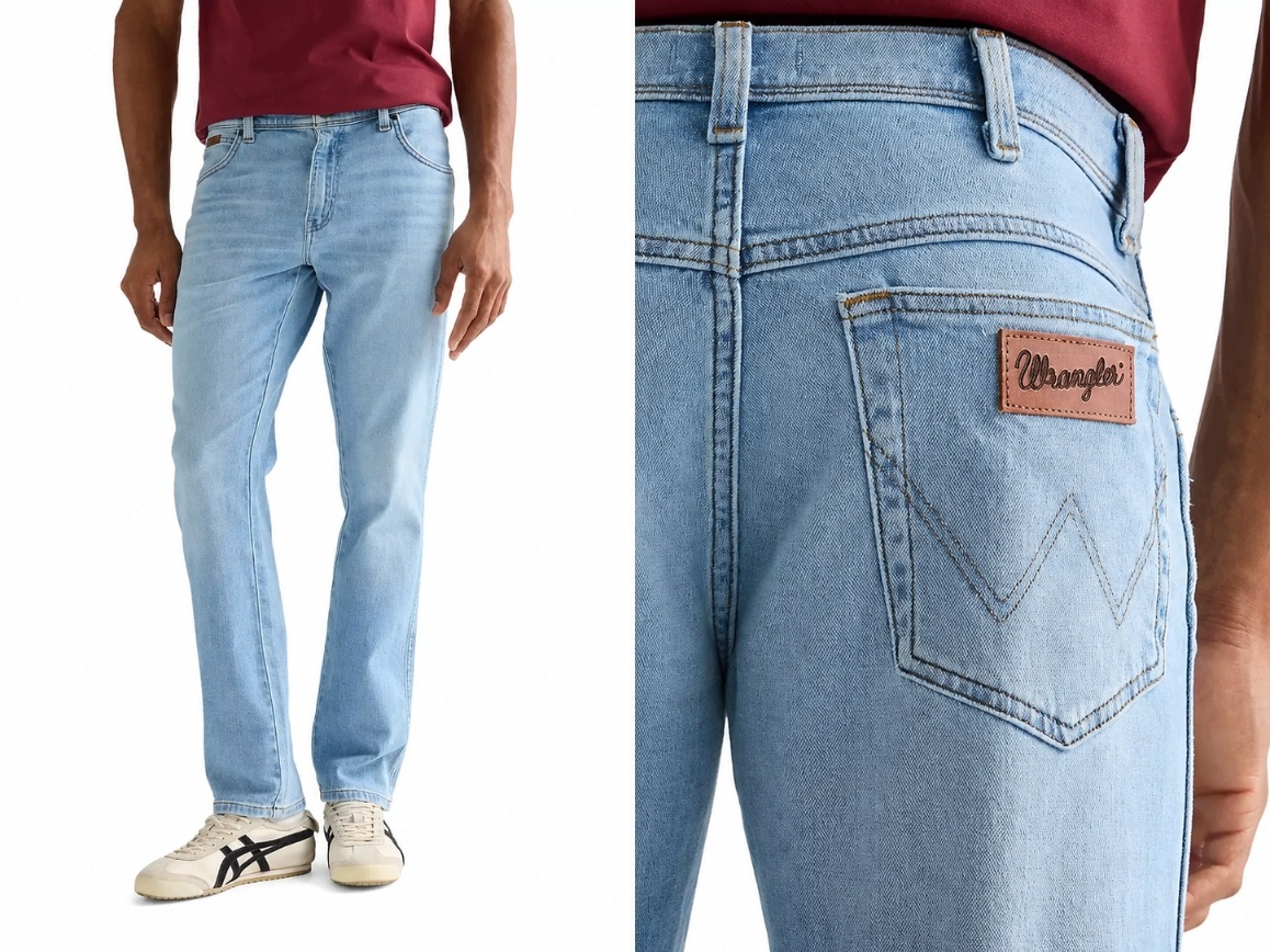 Wrangler Texas Slim pánské zúžené džínové kalhoty modré W32 L32