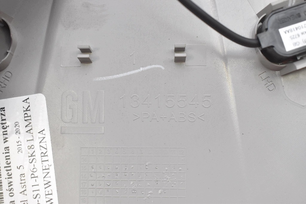 light lighting of the interior front 13415545 OPEL ASTRA 5 V K 15-20