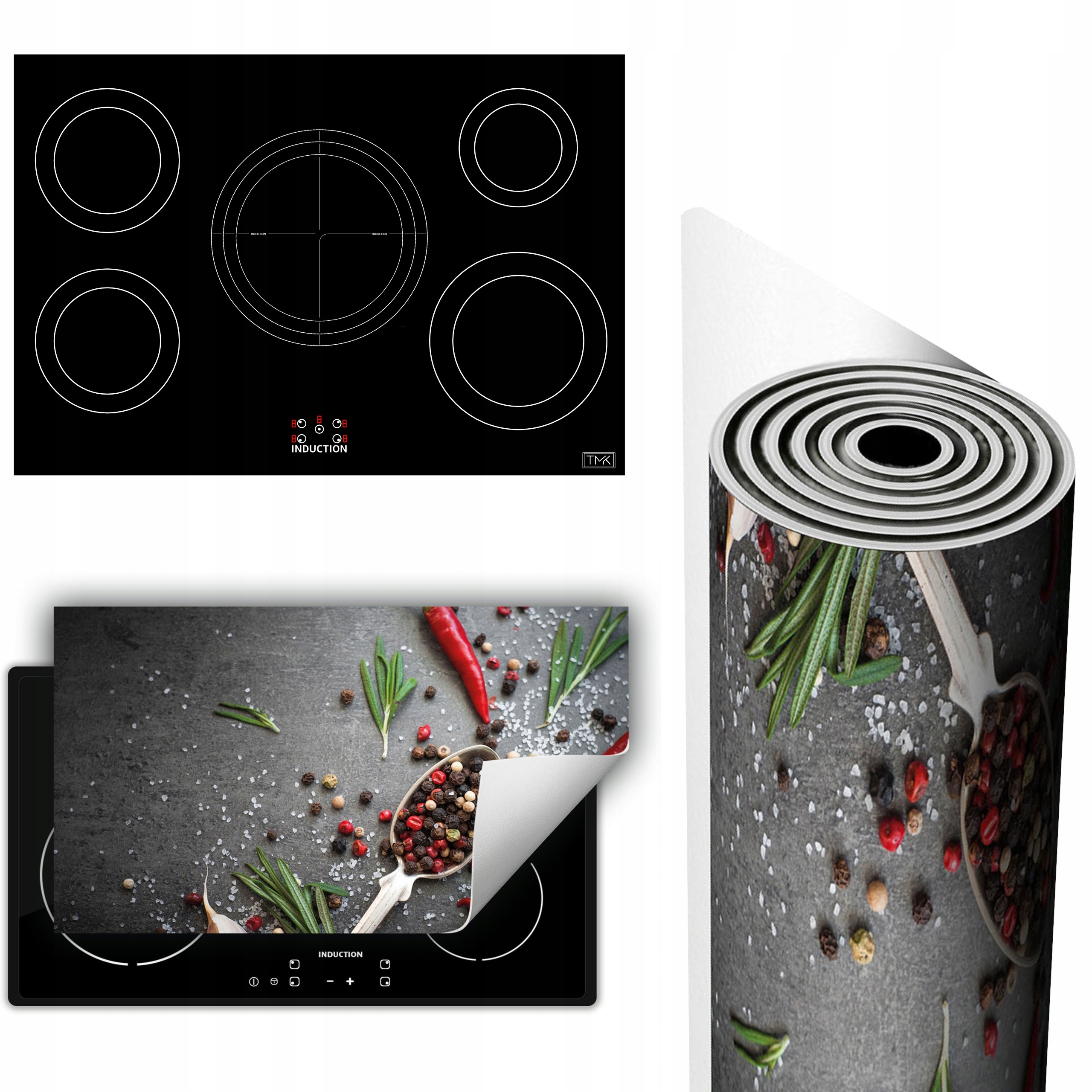 Vinylová Podložka Ochrana Sporáku Desky 90x52 Koření Chilli