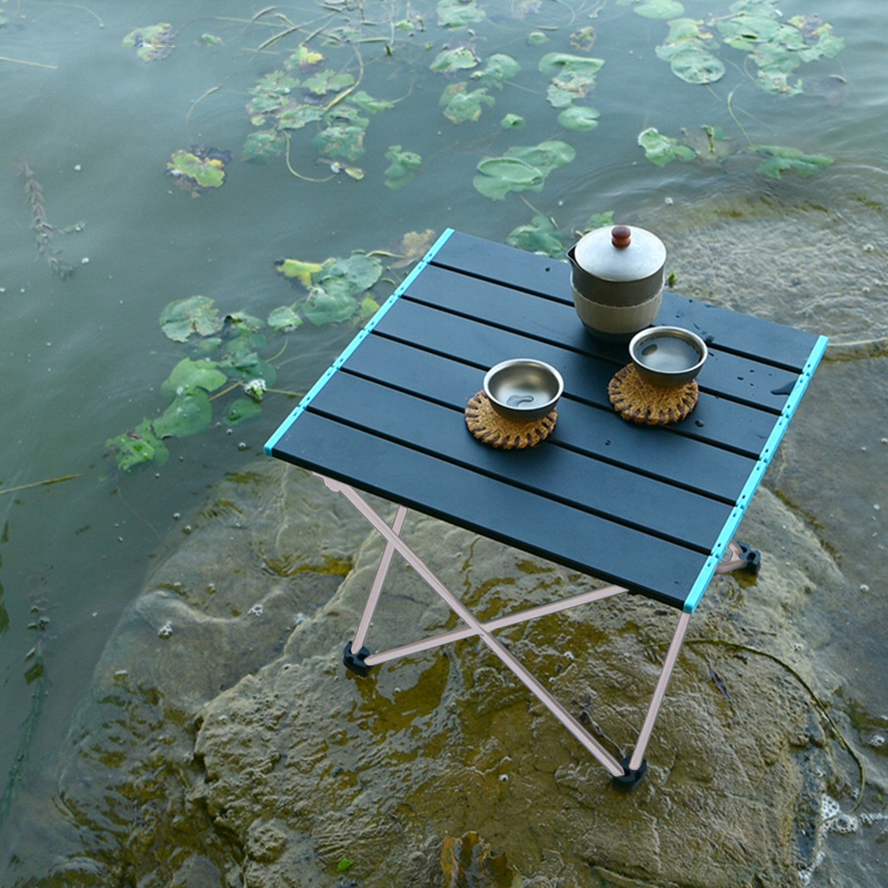 ALUMINIOWY STOLIK TURYSTYCZNY SKŁADANY W ETUI KEMPING 68cm Model XL68