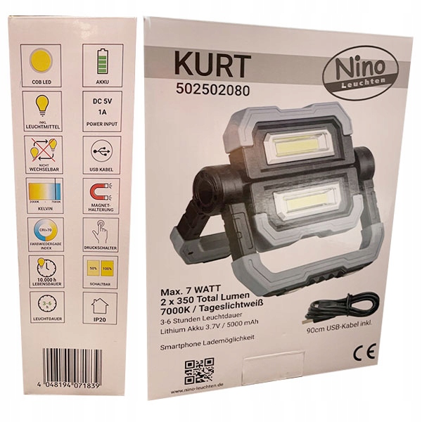 HALOGEN LAMPA LED WARSZTAWA ROBOCZA NAŚWIETLACZ 7W 700lm Zimna Źródło światła LED