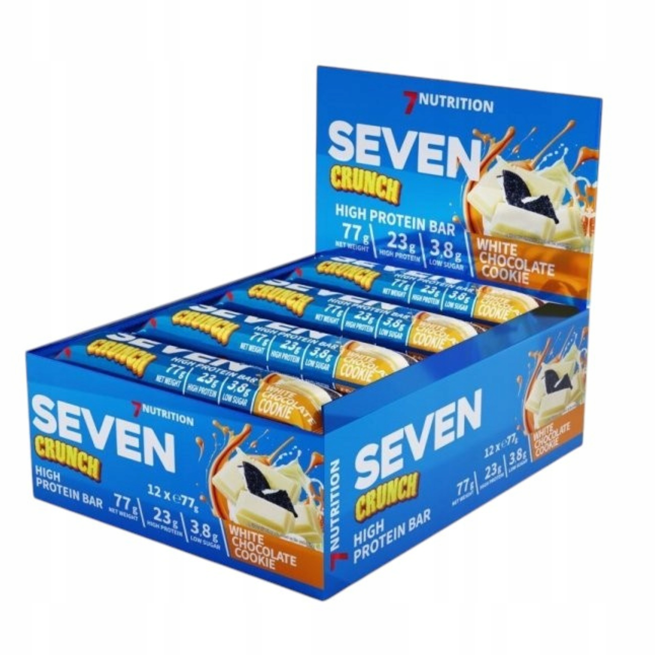 Baton Białkowy 7NUTRITION Seven Protein Bar 77g 12szt Bez Glutenu 21g