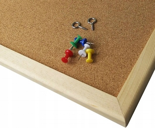 Tablica korkowa Drewniana Rama 90x60 cm + PINEZKI gratis Marka Memoboards