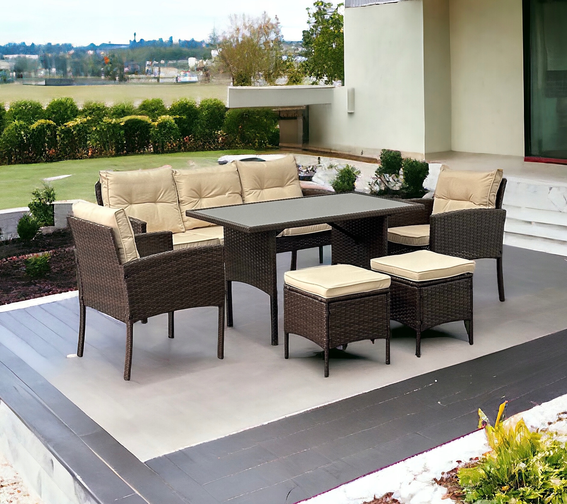 ZESTAW OGRODOWY SFS078 MEBLE OGRODOWE ZESTAW MEBLI OGRODOWYCH 3 KOLORY Producent inna