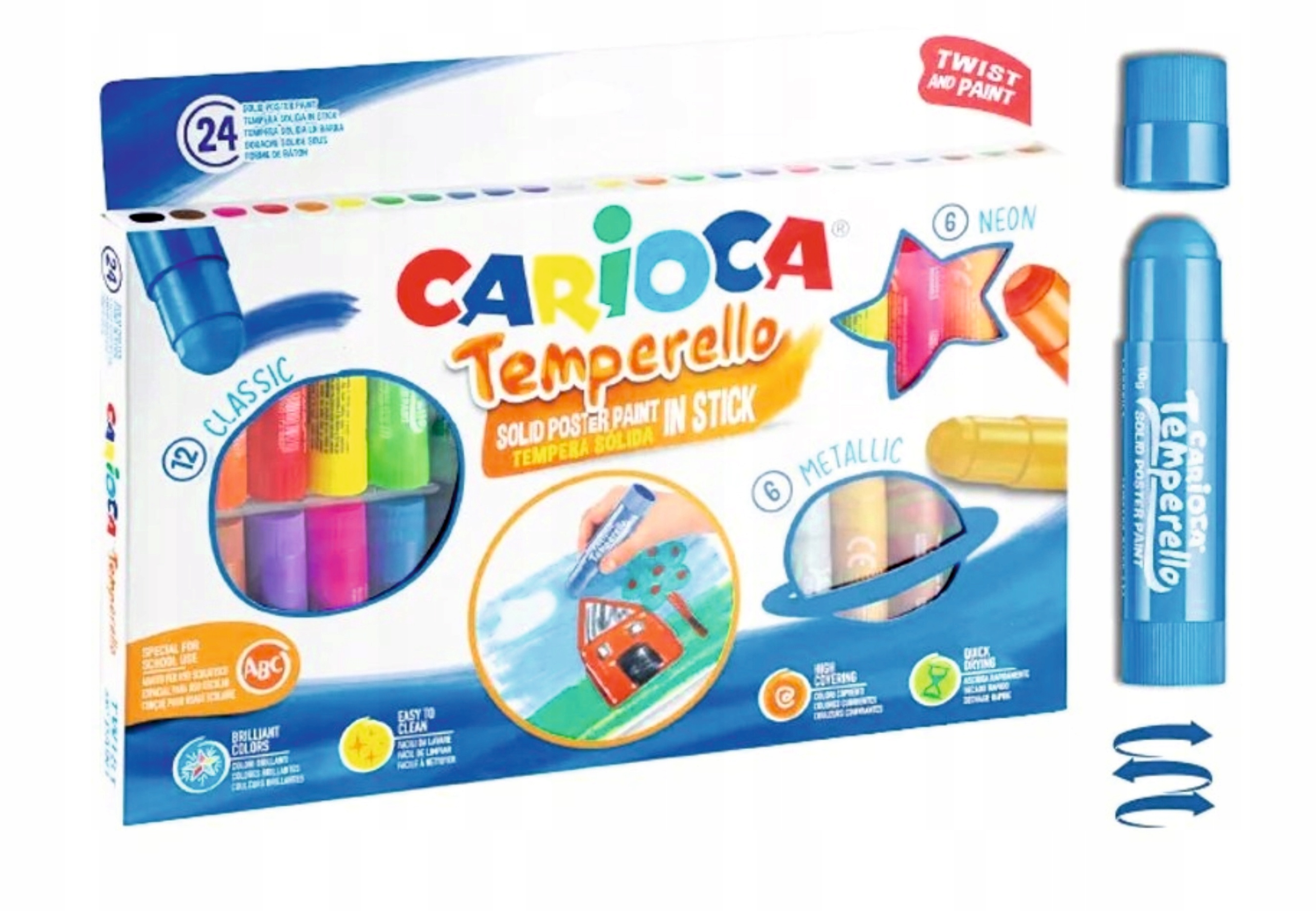 КРАСКА-КАРАНДАШ И ТЕМПЕРОЙ CARIOCA TEMPERELLO 24 ЦВ