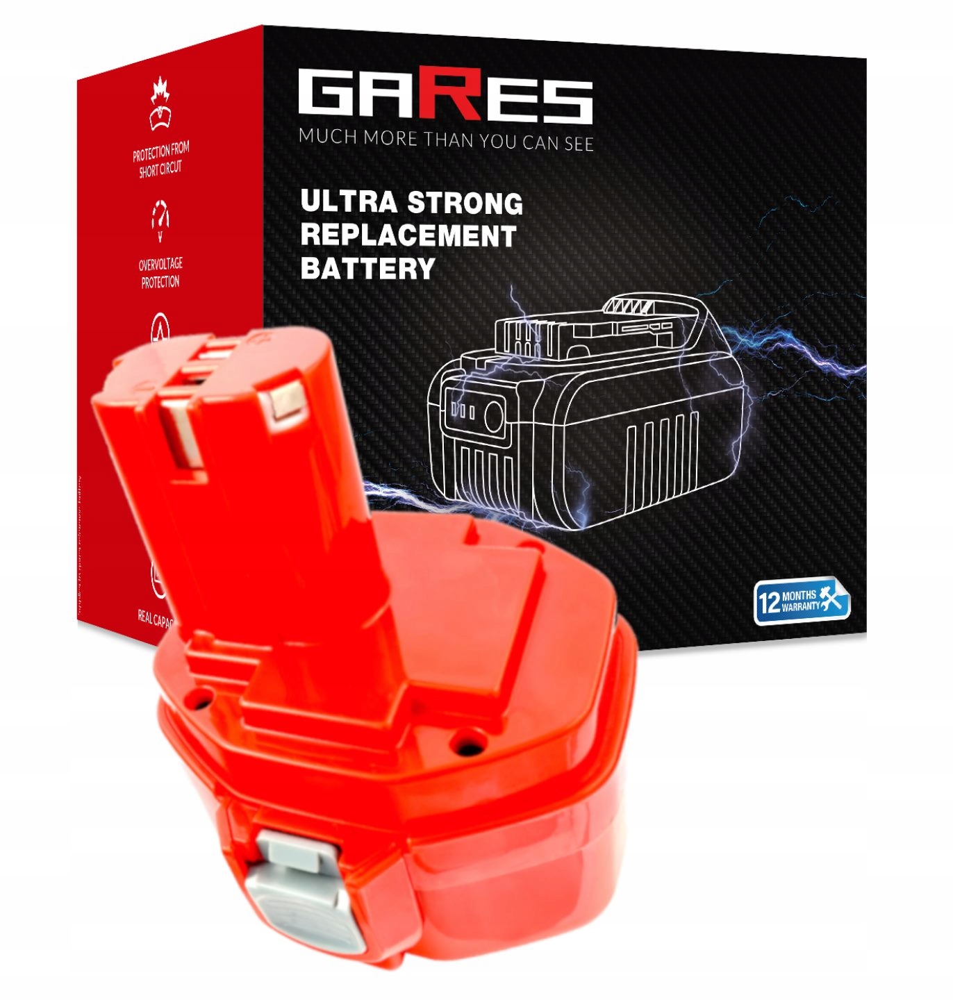 Akumulátor pro Makita 1051DWA 6280DWPE ML140 6935FDWDE 14,4V 2Ah