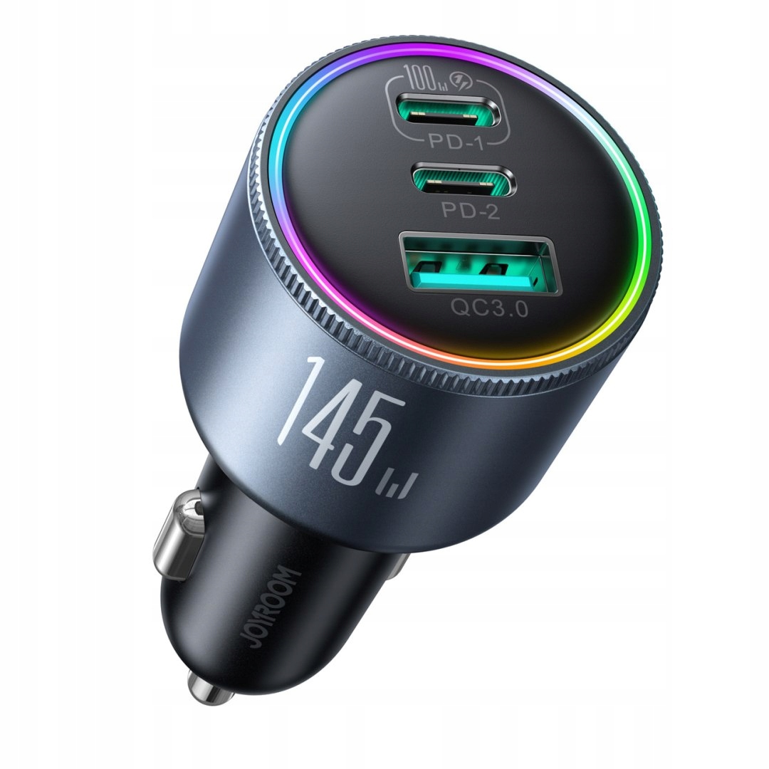 automobilová Usb-a Usb-c s kabelem 145 W tmavě šedá Joyroom