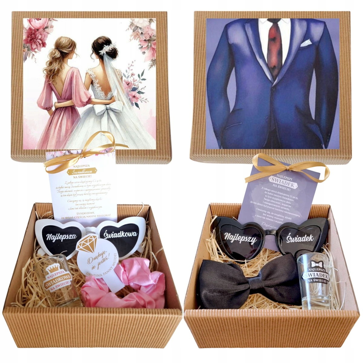 PREZENT DLA ŚWIADKÓW BOX DLA ŚWIADKA I ŚWIADKOWEJ PODZIĘKOWANIE ŚWIADKOWIE
