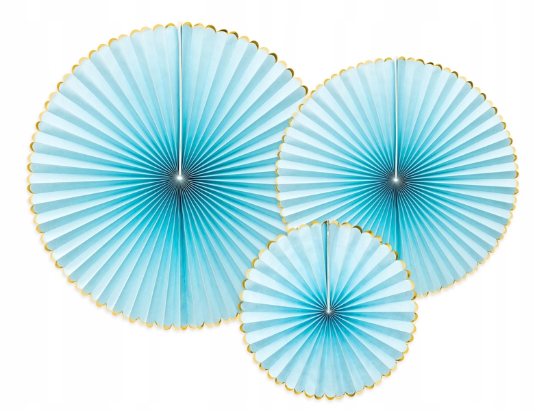 

Rozety Dekoracyjne Yummy Niebieskie Party 3 szt.