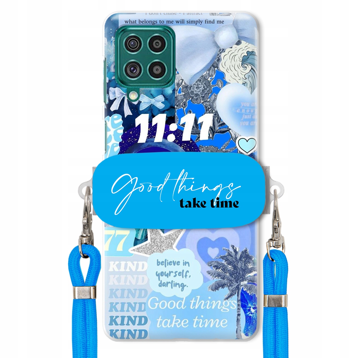 Puzdro pre Samsung M62 Držiak Crossbody vodítko Good Things Take Time Lata