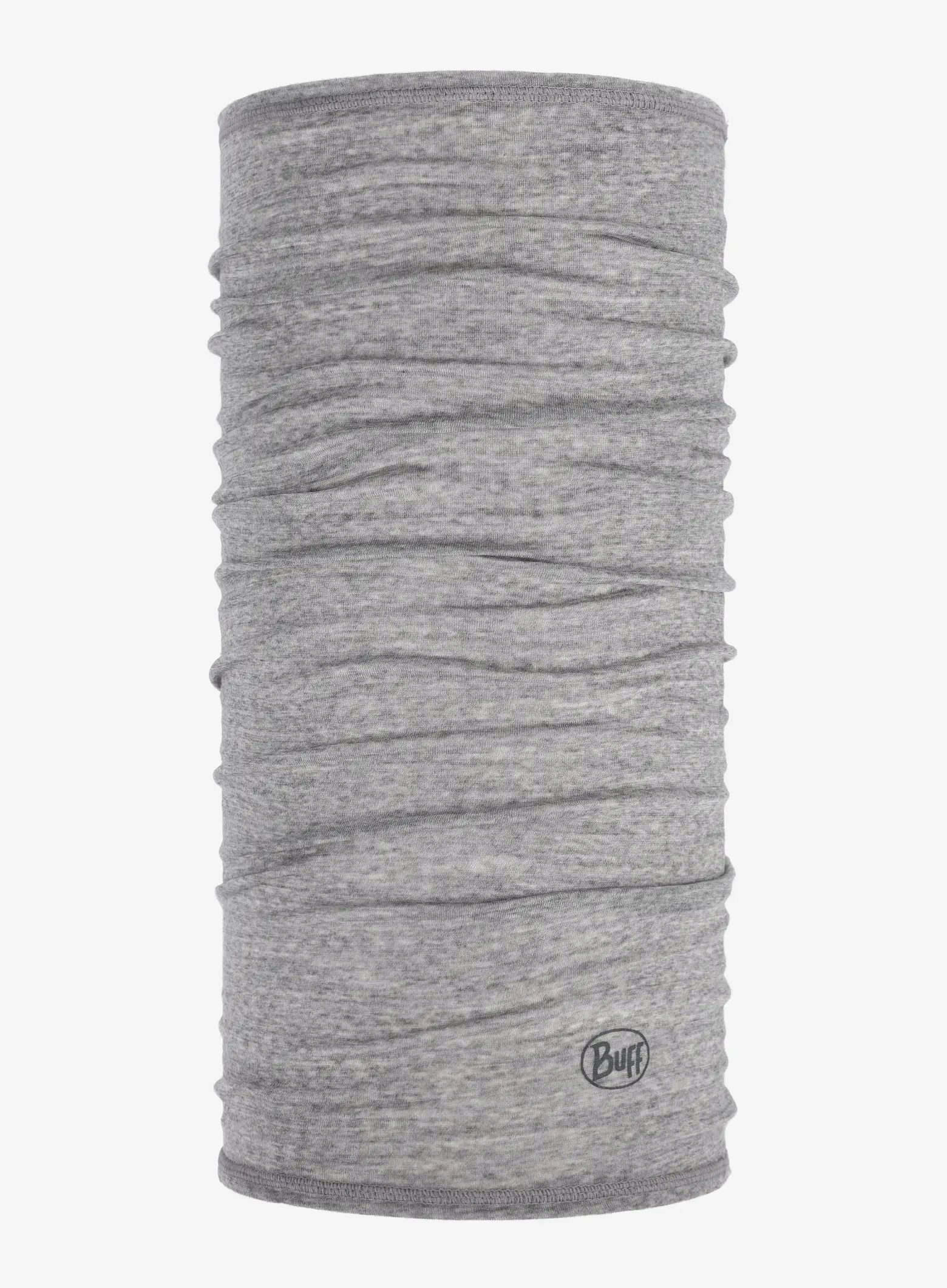 Multifunkční šátek Buff Lightweight Merino Wool solid light grey