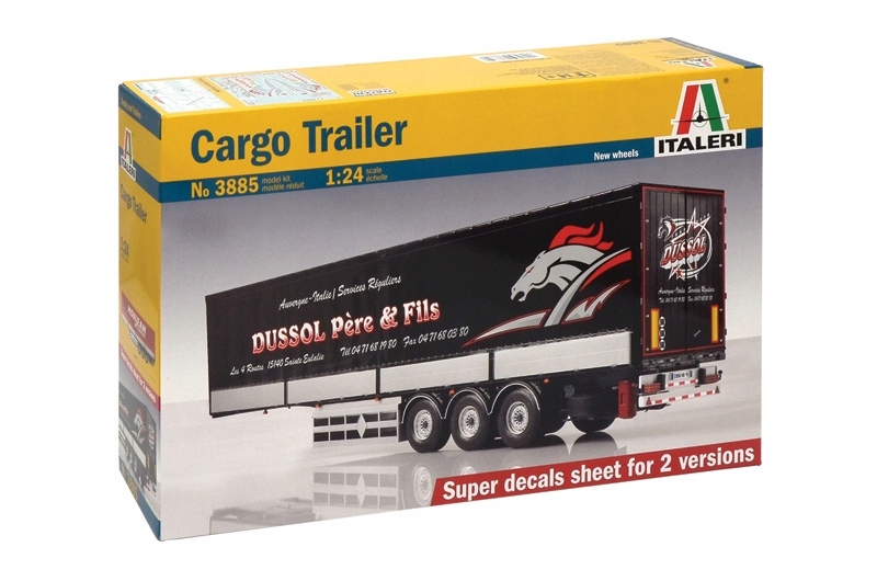 Italeri 3885 Cargo Trailer Car Scale 1/24 New